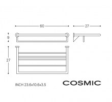 MEDIDAS ESTANTE TOALLERO KUBIC COSMIC